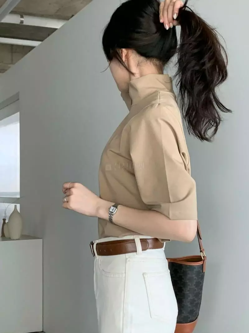 Baribari - Korean Women Fashion - #thelittlethings - 5 Half Turtleneck Tee - 5