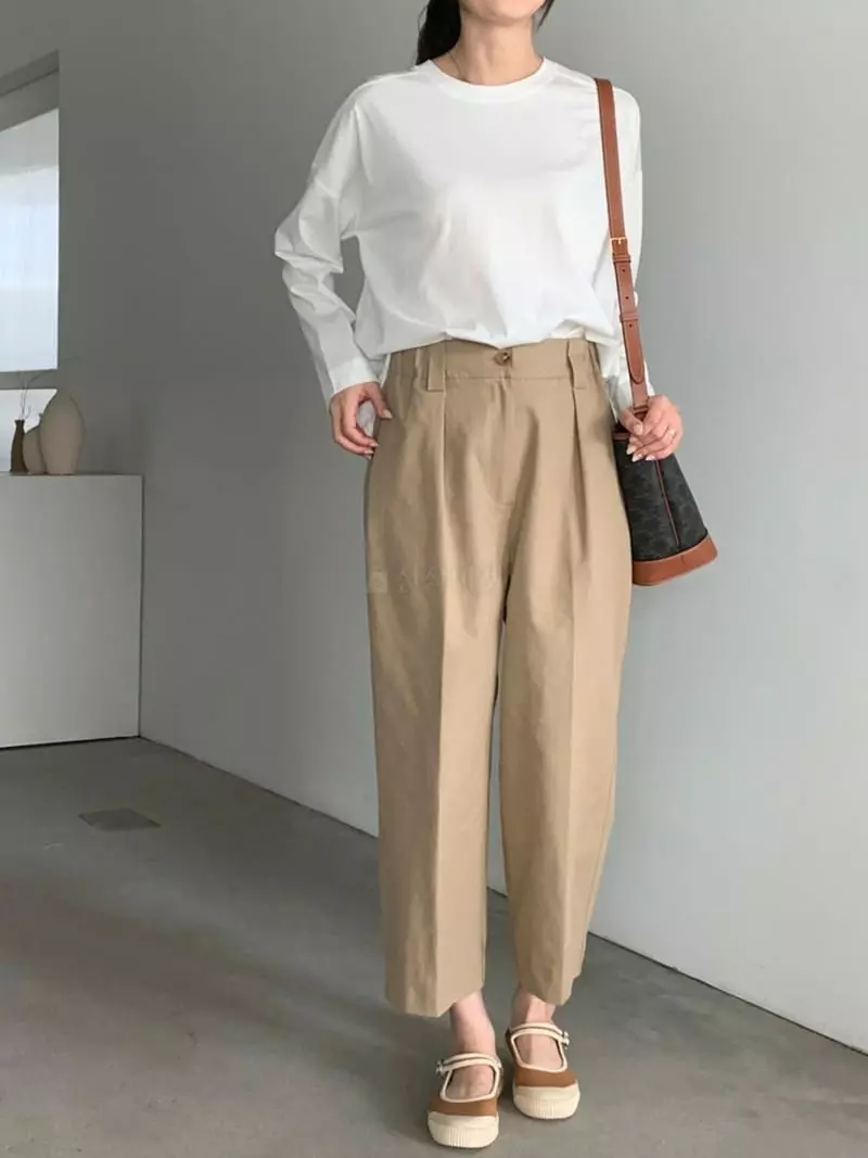 Baribari - Korean Women Fashion - #vintageinspired - Pocket Cotton Pants - 6