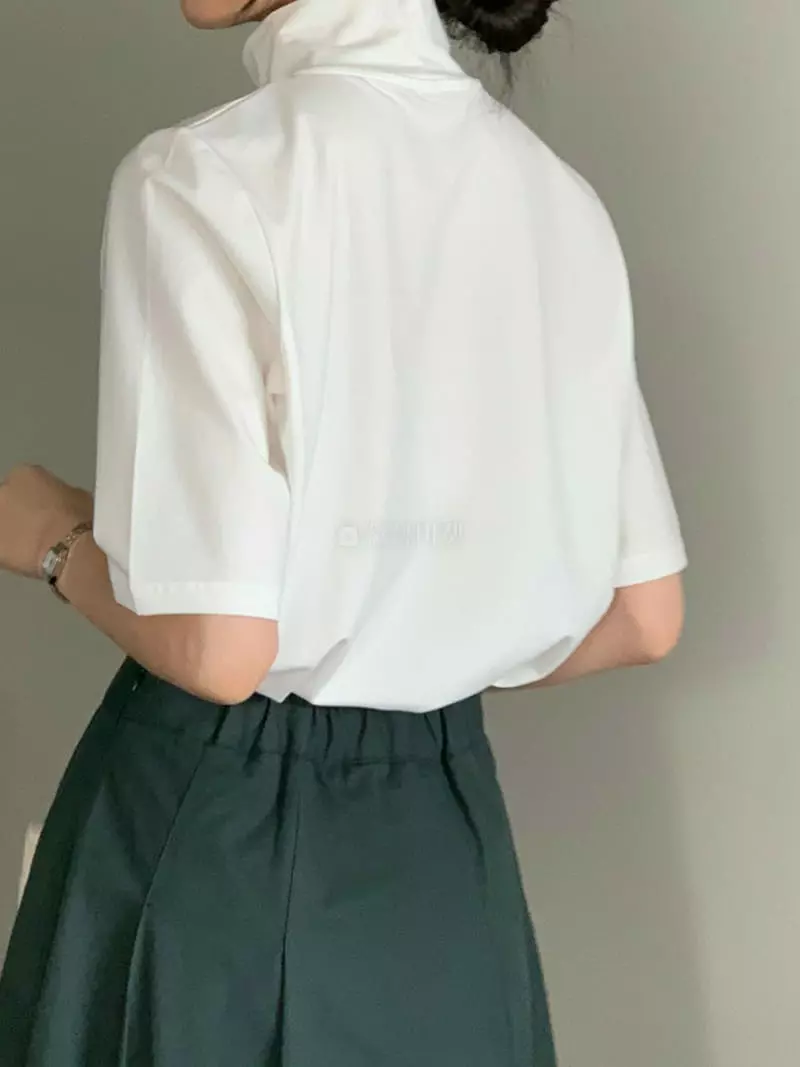 Baribari - Korean Women Fashion - #womensfashion - 5 Half Turtleneck Tee - 11