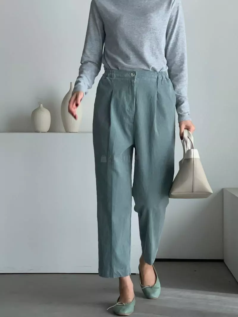 Baribari - Korean Women Fashion - #womensfashion - Rib Pocket Pants - 3