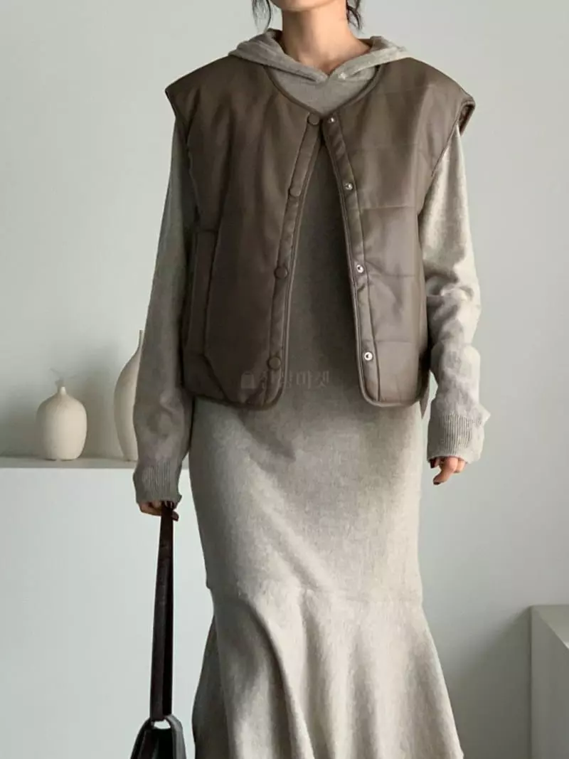 Baribari - Korean Women Fashion - #womensfashion - Leather Vest