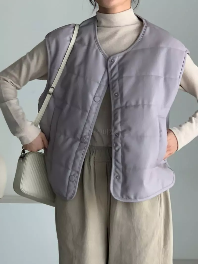 Baribari - Korean Women Fashion - #womensfashion - Leather Vest - 11