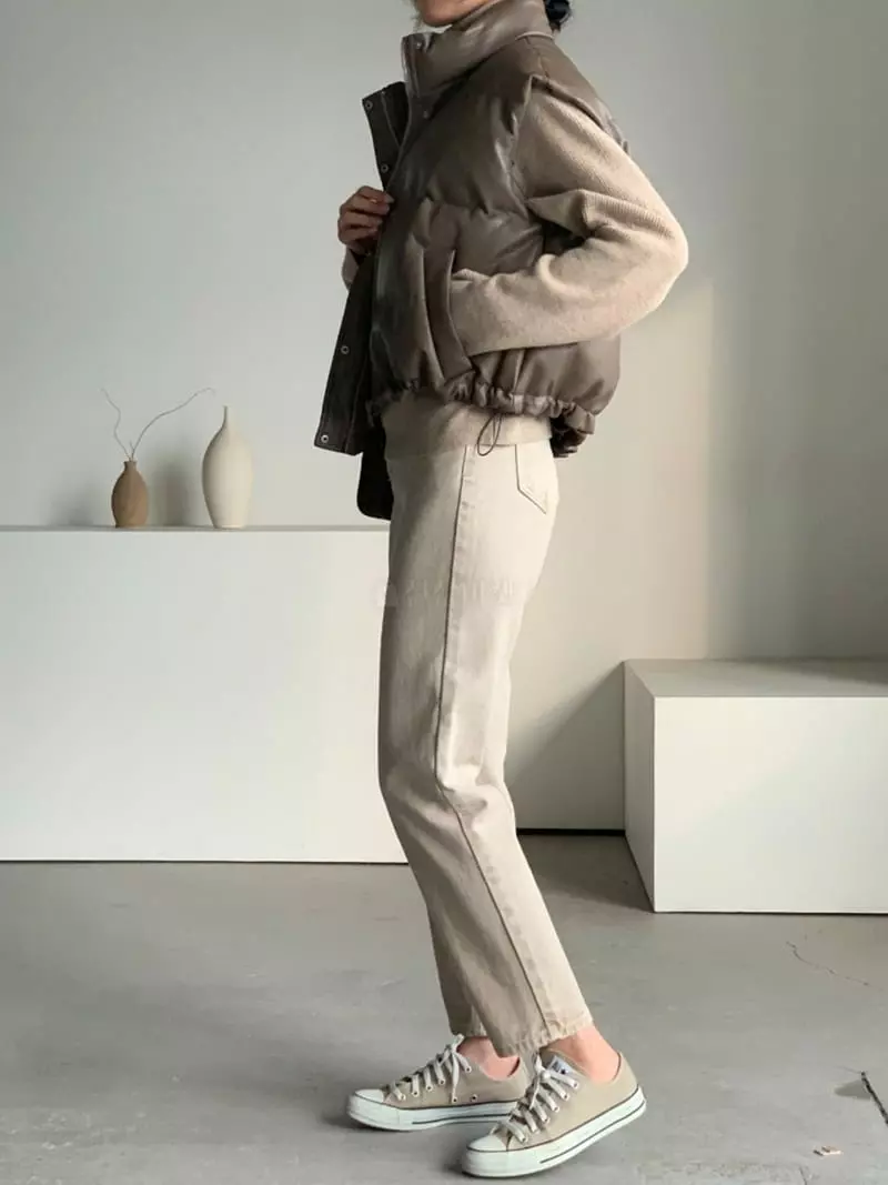 Baribari - Korean Women Fashion - #momslook - Leather High Vest - 4
