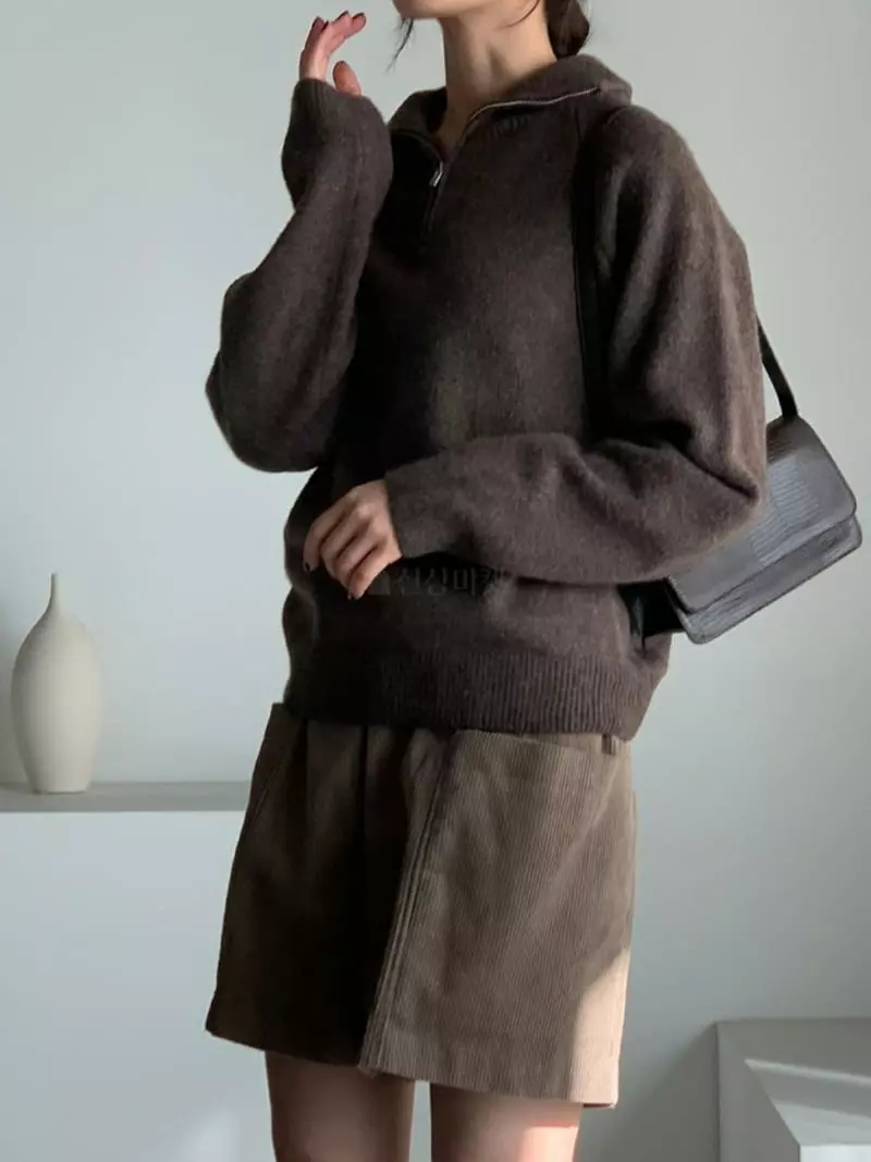 Baribari - Korean Women Fashion - #womensfashion - Air Turtleneck Zip-up - 7