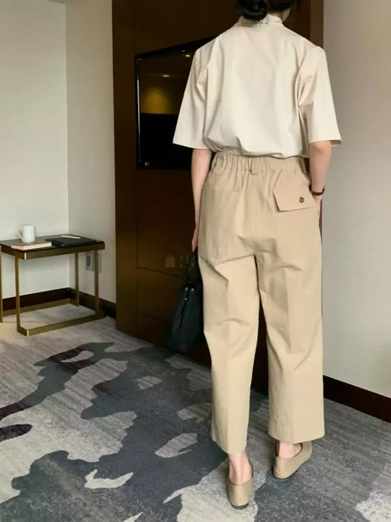 Baribari - Korean Women Fashion - #womensfashion - Pocket Cotton Pants - 5