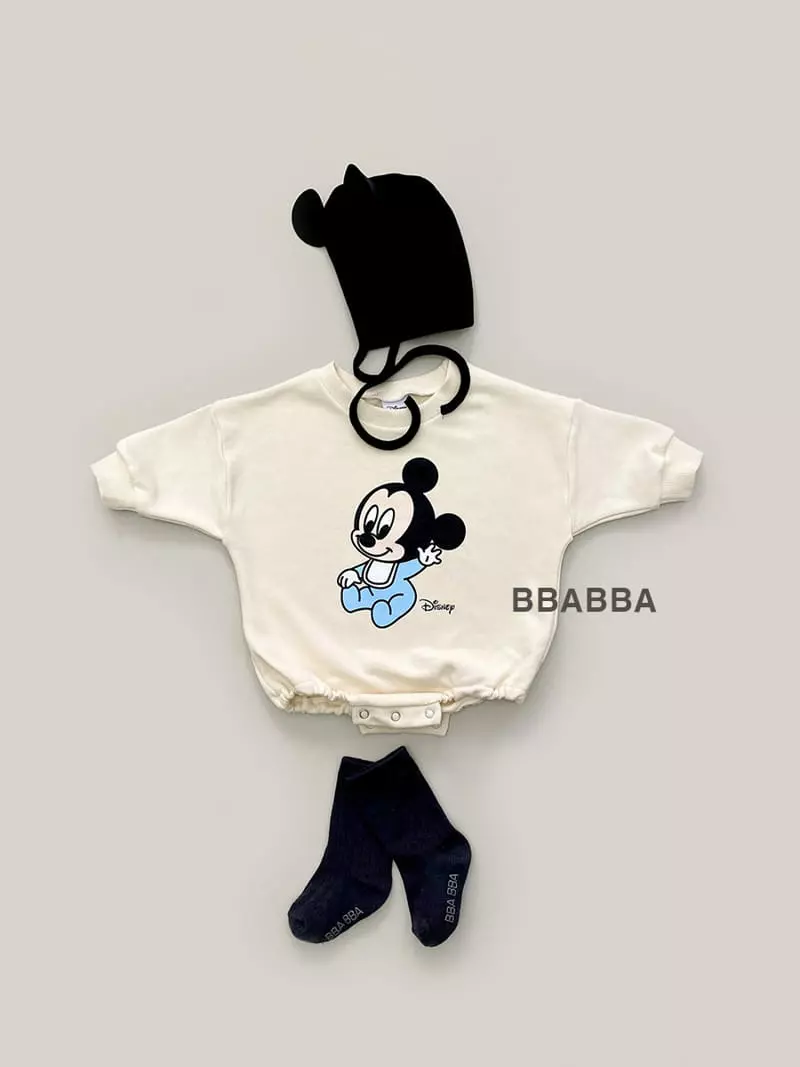 Bbabba - Korean Baby Fashion - #babyboutique - Bebe Mickey Bodysuit - 9
