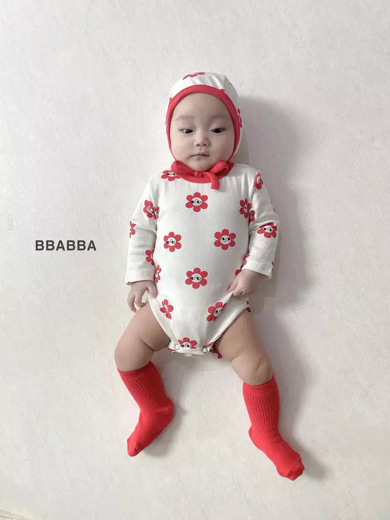 Bbabba - Korean Baby Fashion - #smilingbaby - Bebe Piping Bodysuit with Bonnet - 4