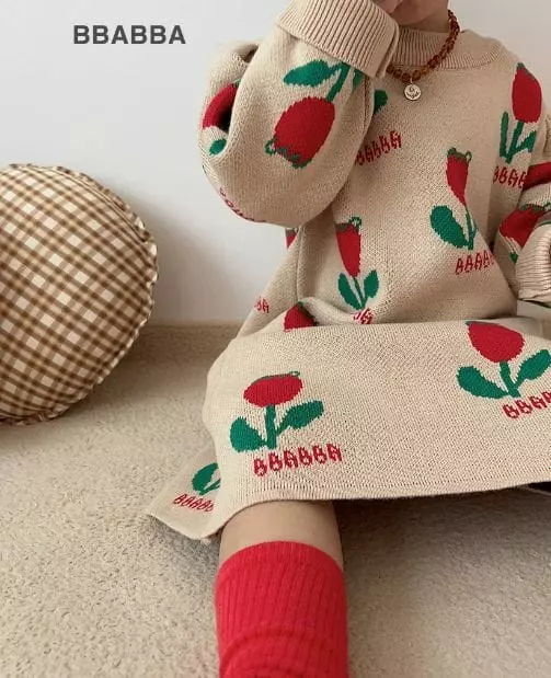 Bbabba - Korean Baby Fashion - #babyboutiqueclothing - Tulip Knit One-piece - 9