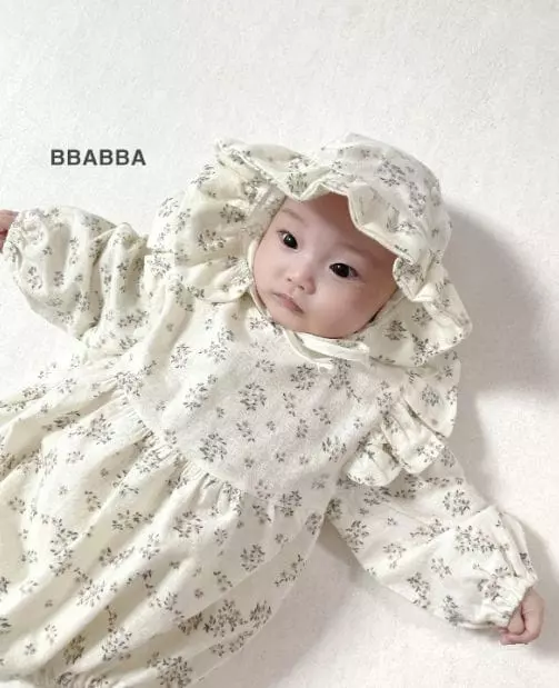 Bbabba - Korean Baby Fashion - #babyclothing - Grain Bonnet Bodysuit - 6