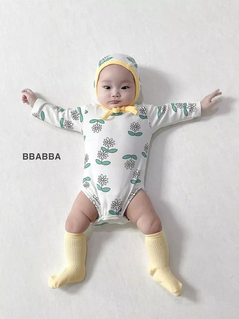 Bbabba - Korean Baby Fashion - #babyclothing - Bebe Piping Bodysuit with Bonnet - 6