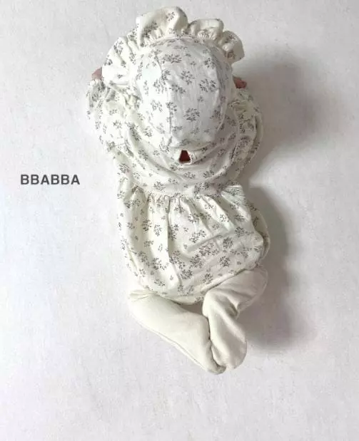 Bbabba - Korean Baby Fashion - #babyfashion - Grain Bonnet Bodysuit - 7
