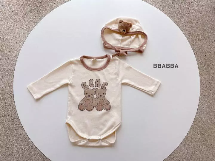 Bbabba - Korean Baby Fashion - #babyfashion - Bear Bonnet Set