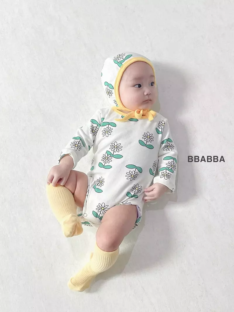 Bbabba - Korean Baby Fashion - #babygirlfashion - Bebe Piping Bodysuit with Bonnet - 9