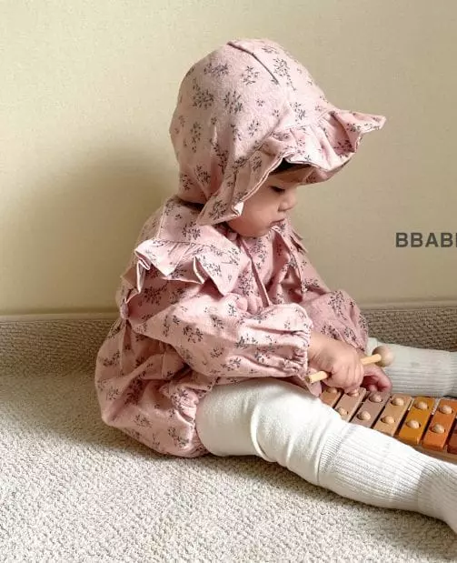 Bbabba - Korean Baby Fashion - #babyoninstagram - Grain Bonnet Bodysuit - 11