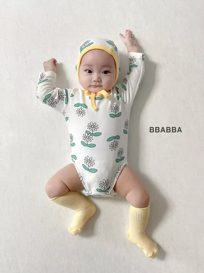 Bbabba - Korean Baby Fashion - #babyoninstagram - Bebe Piping Bodysuit with Bonnet - 11