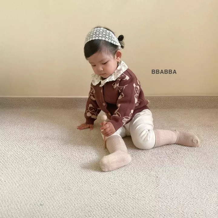 Bbabba - Korean Baby Fashion - #babyoninstagram - Bebe Bear Knit Cardigan - 3