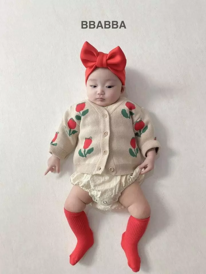 Bbabba - Korean Baby Fashion - #babyoninstagram - Bebe Tulip Cardigan