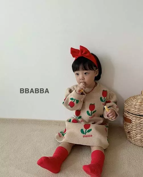 Bbabba - Korean Baby Fashion - #babyootd - Tulip Knit One-piece