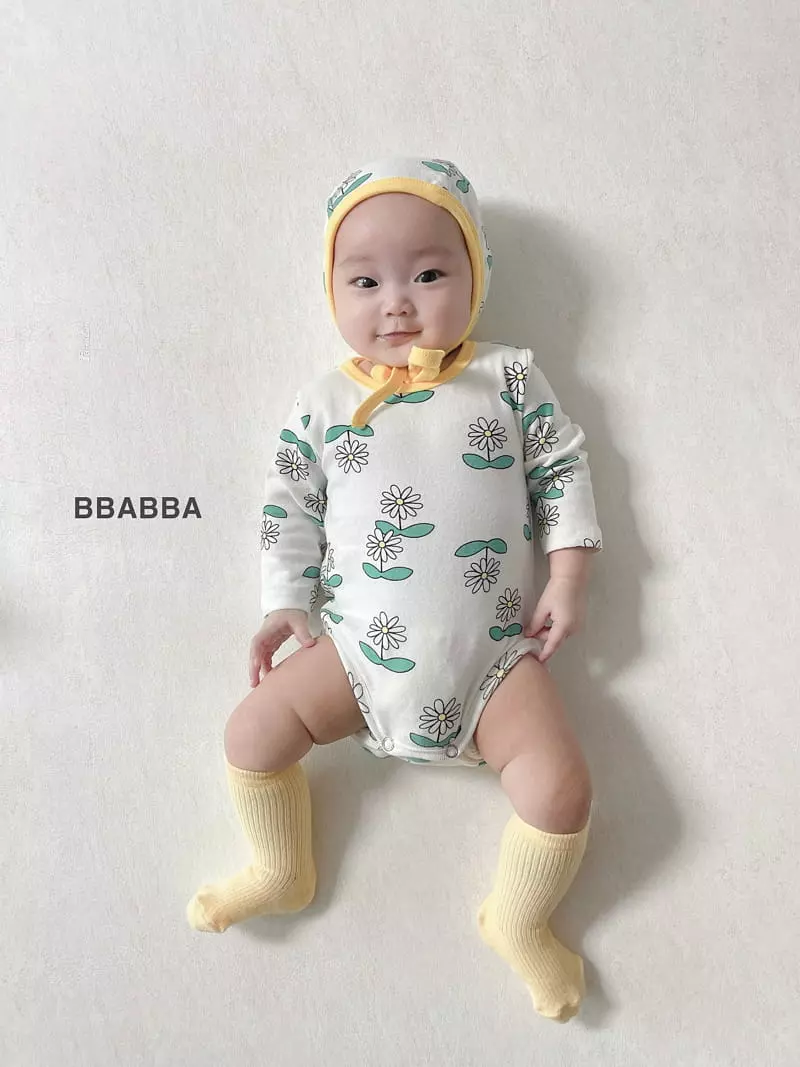 Bbabba - Korean Baby Fashion - #babyootd - Bebe Piping Bodysuit with Bonnet - 12