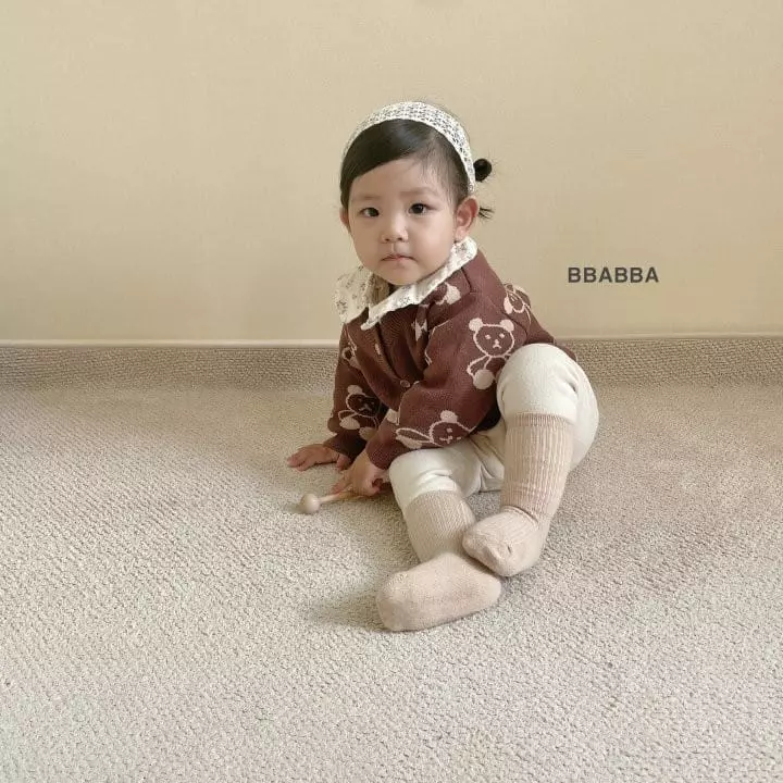 Bbabba - Korean Baby Fashion - #babyoninstagram - Bebe Bear Knit Cardigan - 4