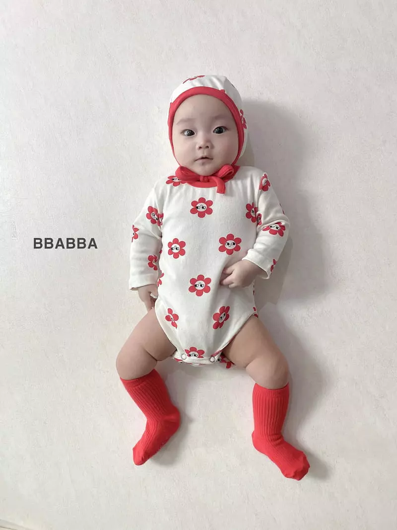 Bbabba - Korean Baby Fashion - #onlinebabyshop - Bebe Piping Bodysuit with Bonnet - 2