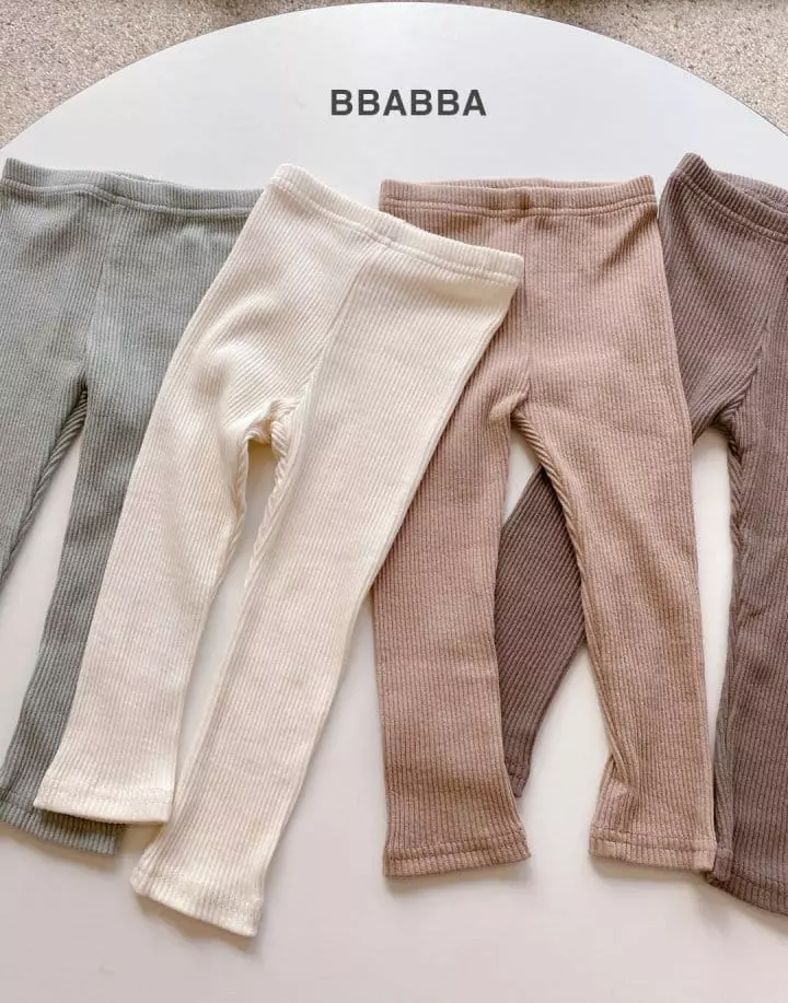 Bbabba - Korean Children Fashion - #childrensboutique - Basic Rib Leggings - 3