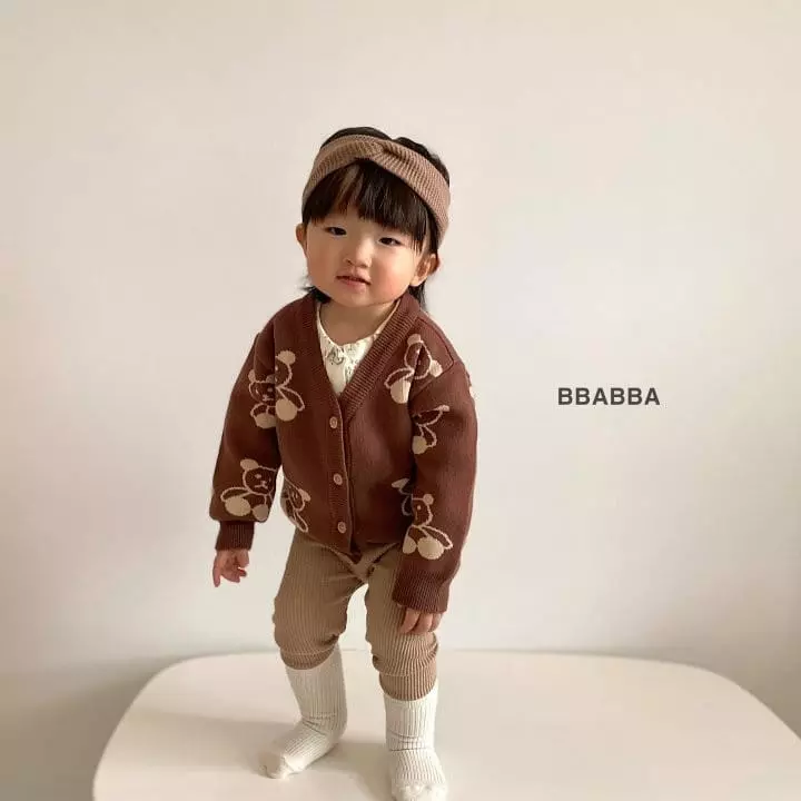 Bbabba - Korean Children Fashion - #kidzfashiontrend - Kids Bear Knit Cardigan - 3