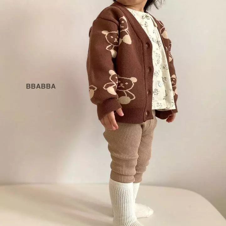 Bbabba - Korean Children Fashion - #magicofchildhood - Kids Bear Knit Cardigan - 6