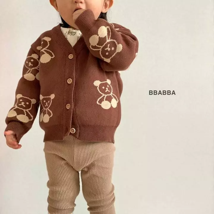 Bbabba - Korean Children Fashion - #minifashionista - Kids Bear Knit Cardigan - 7
