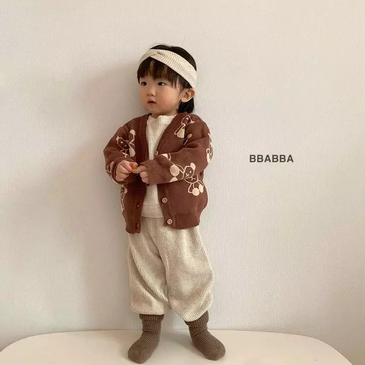 Bbabba - Korean Children Fashion - #prettylittlegirls - Kids Bear Knit Cardigan - 8
