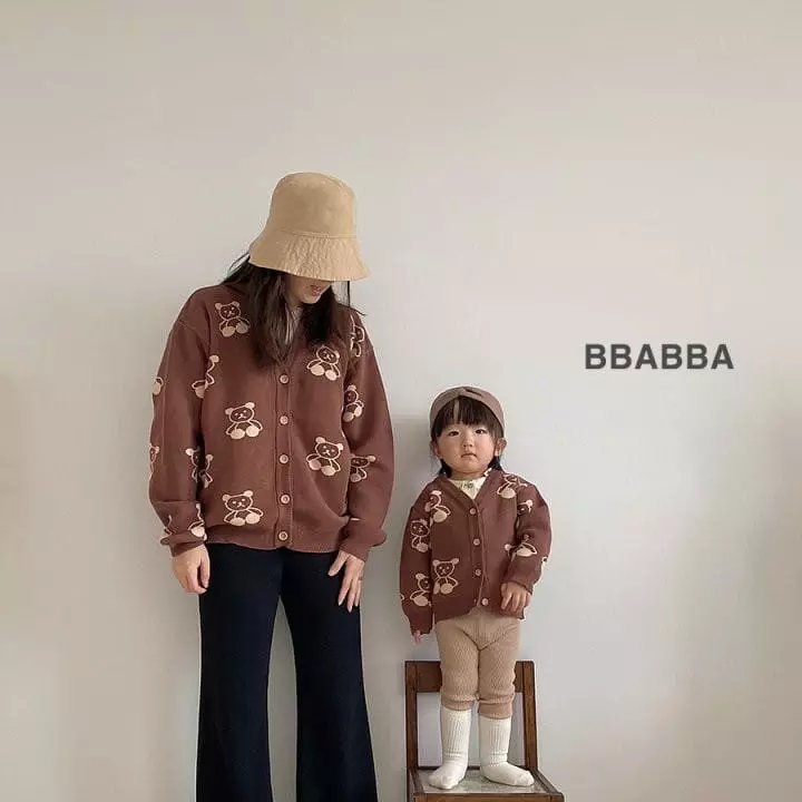 Bbabba - Korean Women Fashion - #momslook - Mom Bear Knit Cardigan - 10