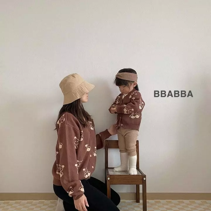 Bbabba - Korean Women Fashion - #momslook - Mom Bear Knit Cardigan - 11