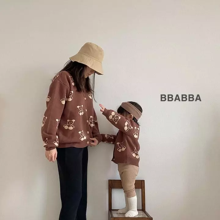 Bbabba - Korean Women Fashion - #momslook - Mom Bear Knit Cardigan - 12