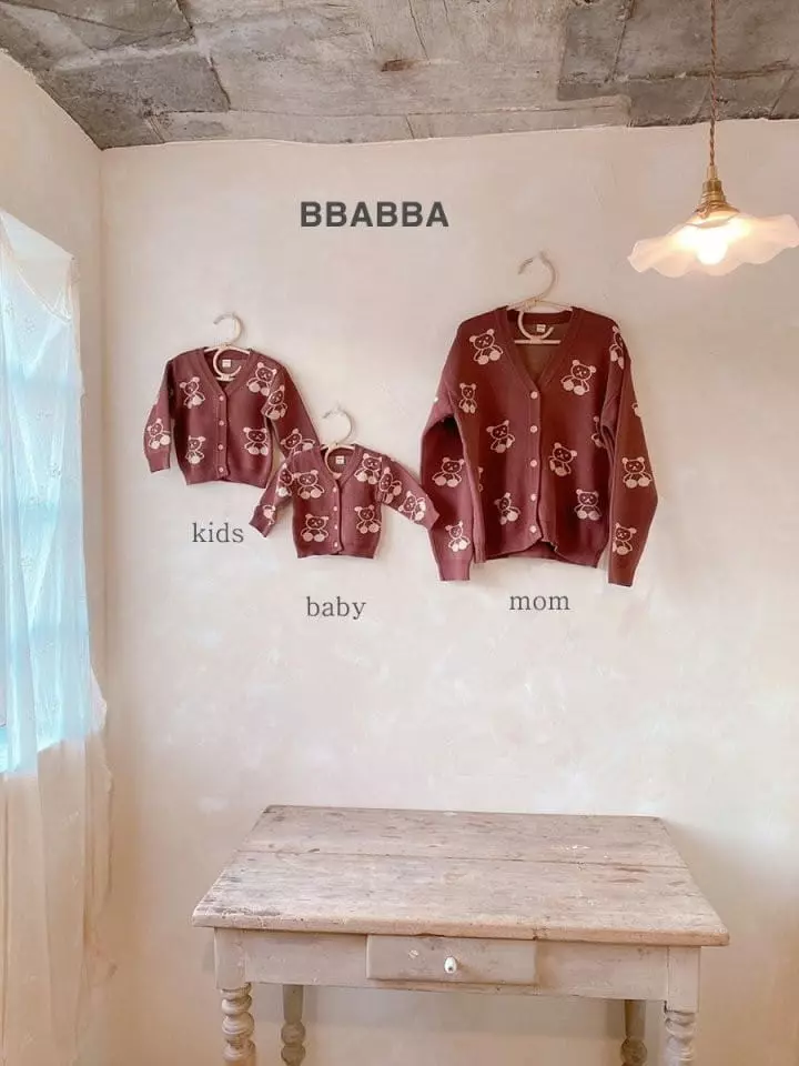 Bbabba - Korean Women Fashion - #momslook - Mom Bear Knit Cardigan - 2