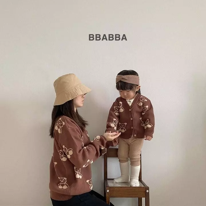 Bbabba - Korean Women Fashion - #momslook - Mom Bear Knit Cardigan - 6