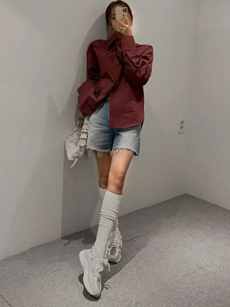 Beaming Seoul - Korean Women Fashion - #momslook - Ber SHirt - 5