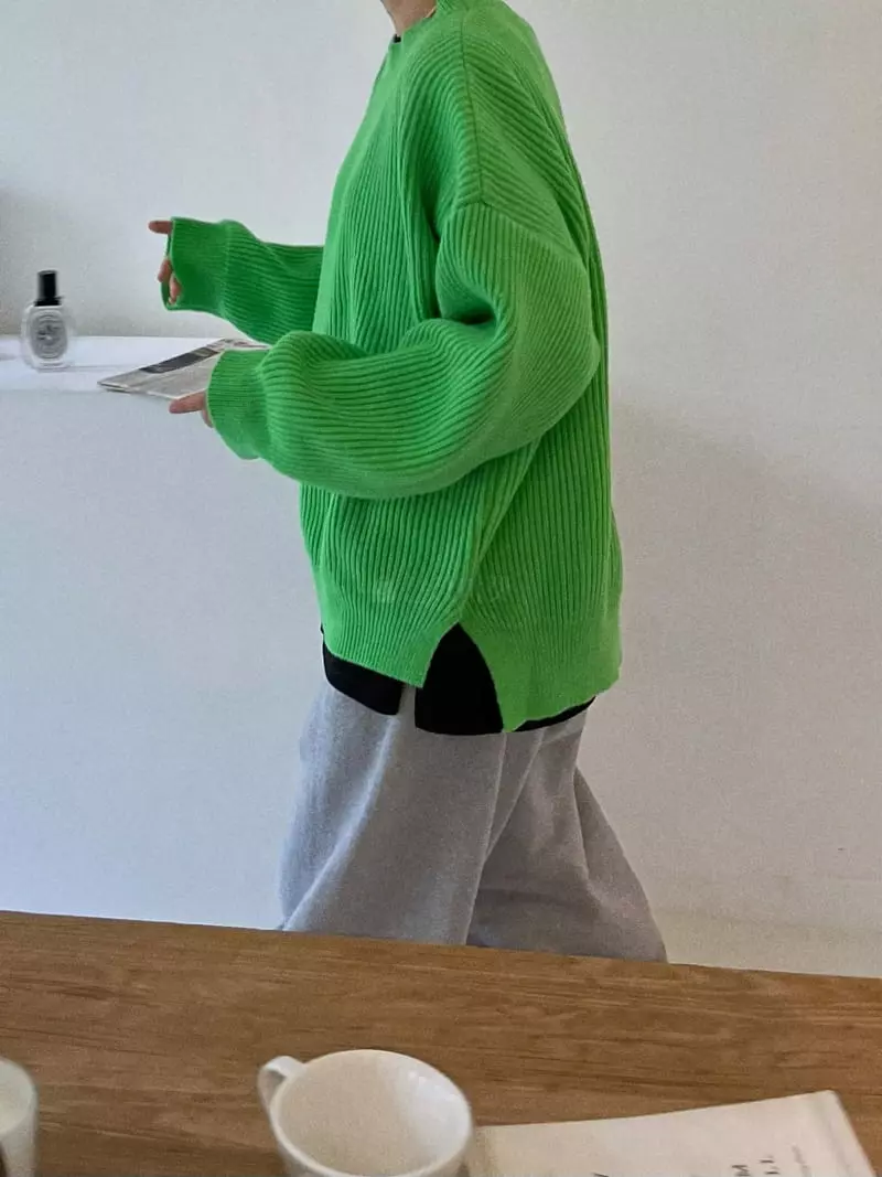 Beaming Seoul - Korean Women Fashion - #momslook - Nijou Boxy Knit Tee - 10