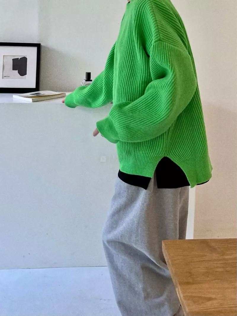 Beaming Seoul - Korean Women Fashion - #womensfashion - Nijou Boxy Knit Tee - 4