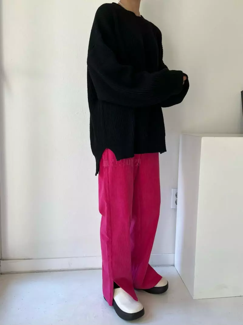 Beaming Seoul - Korean Women Fashion - #momslook - Rib Slit Pants - 10