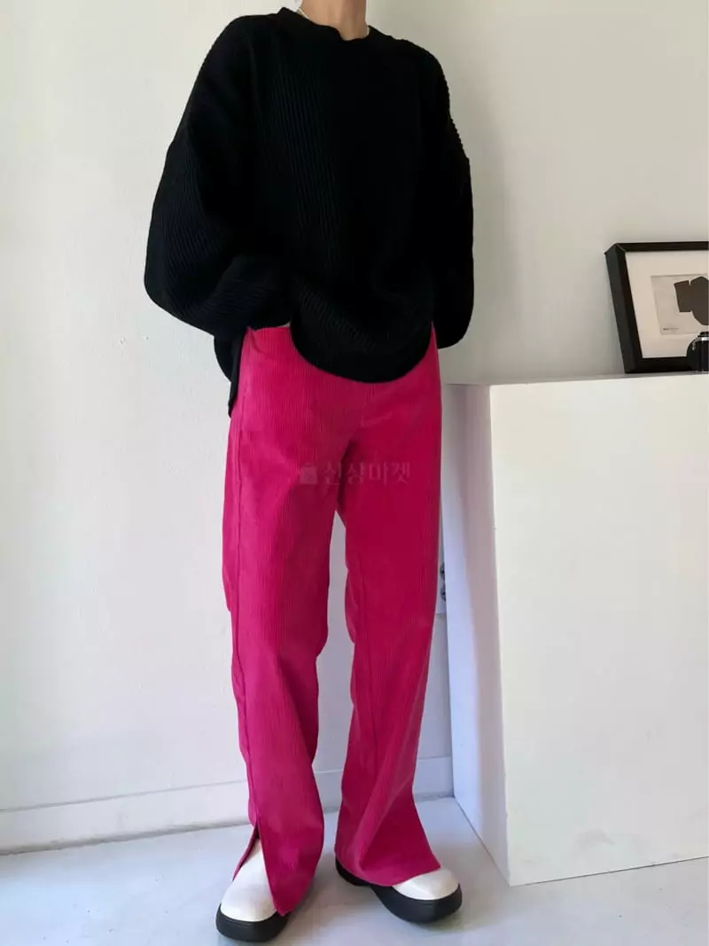 Beaming Seoul - Korean Women Fashion - #momslook - Rib Slit Pants - 12