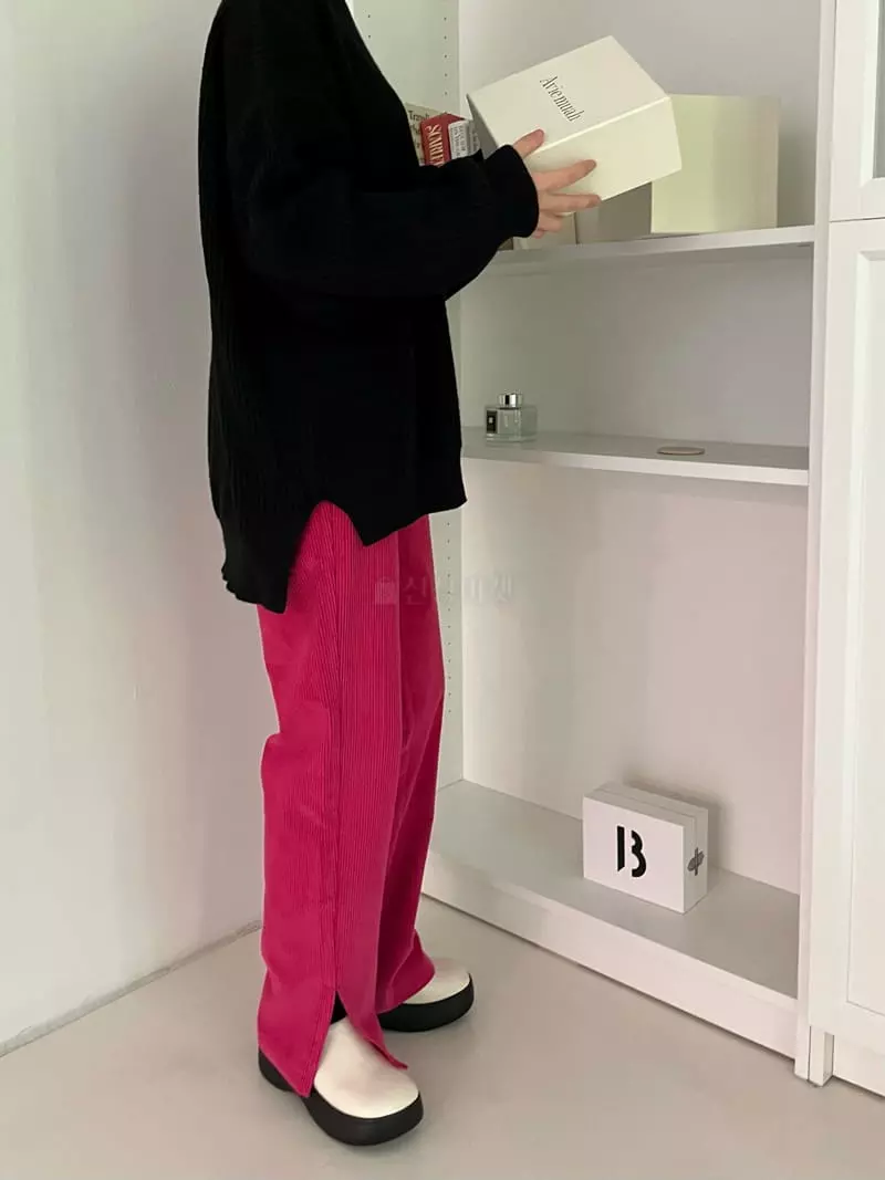 Beaming Seoul - Korean Women Fashion - #momslook - Rib Slit Pants - 8
