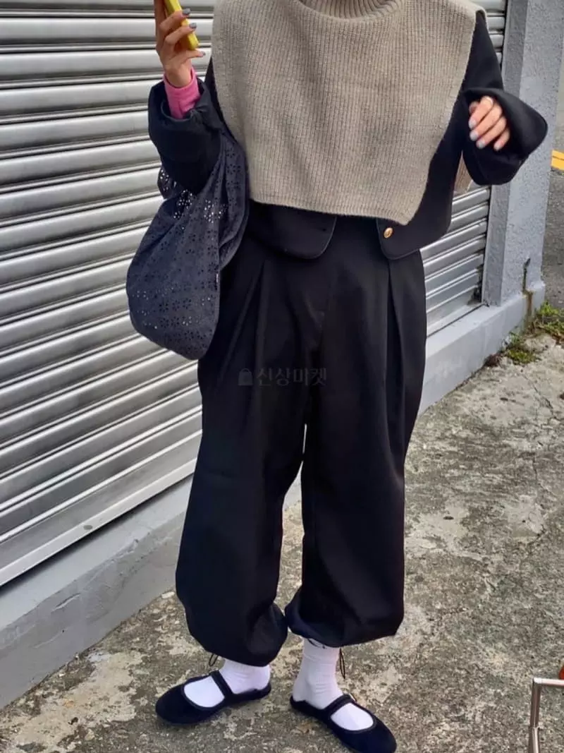 Beaming Seoul - Korean Women Fashion - #romanticstyle - String Pants - 4