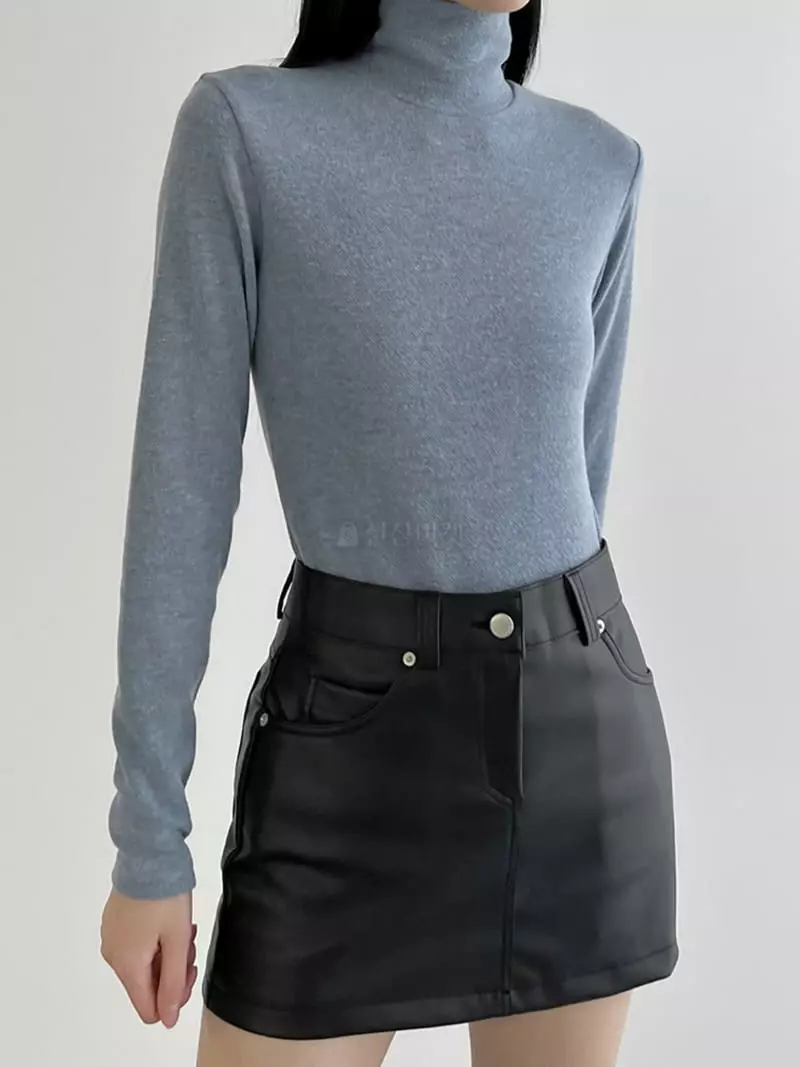 Beaming Seoul - Korean Women Fashion - #womensfashion - Hugguru Turtleneck Tee - 4
