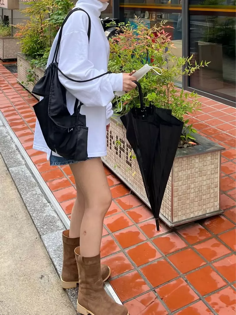 Beaming Seoul - Korean Women Fashion - #vintageinspired - High Neck Fleece Tee - 3