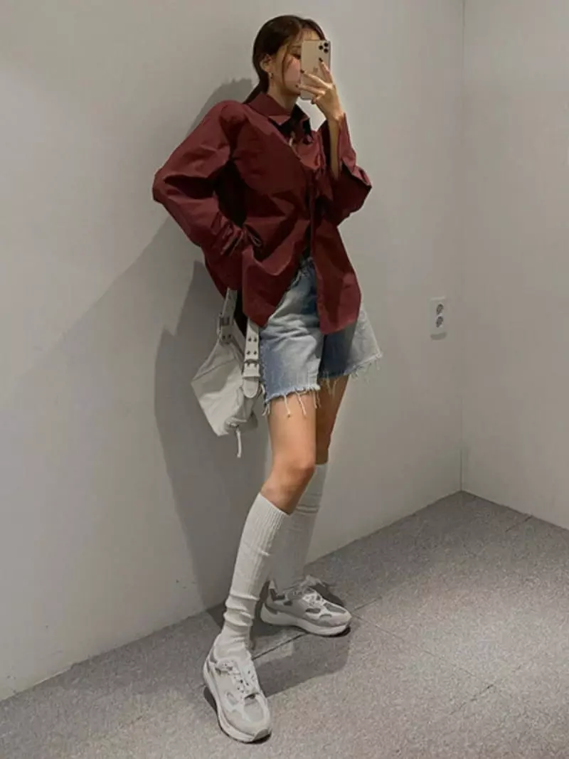 Beaming Seoul - Korean Women Fashion - #momslook - Ber SHirt - 4