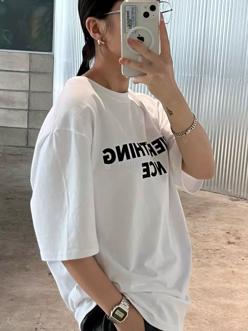 Beaming Seoul - Korean Women Fashion - #womensfashion - Nice Short Sleeves Tee - 2