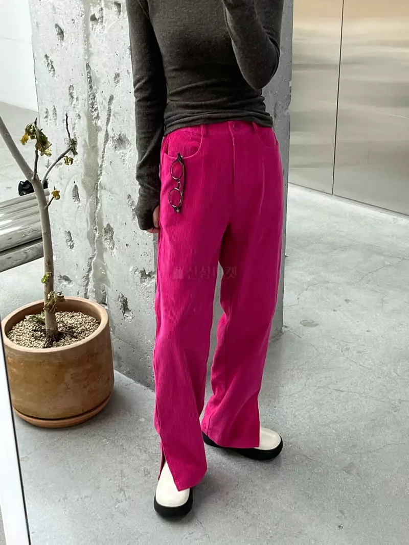 Beaming Seoul - Korean Women Fashion - #womensfashion - Rib Slit Pants