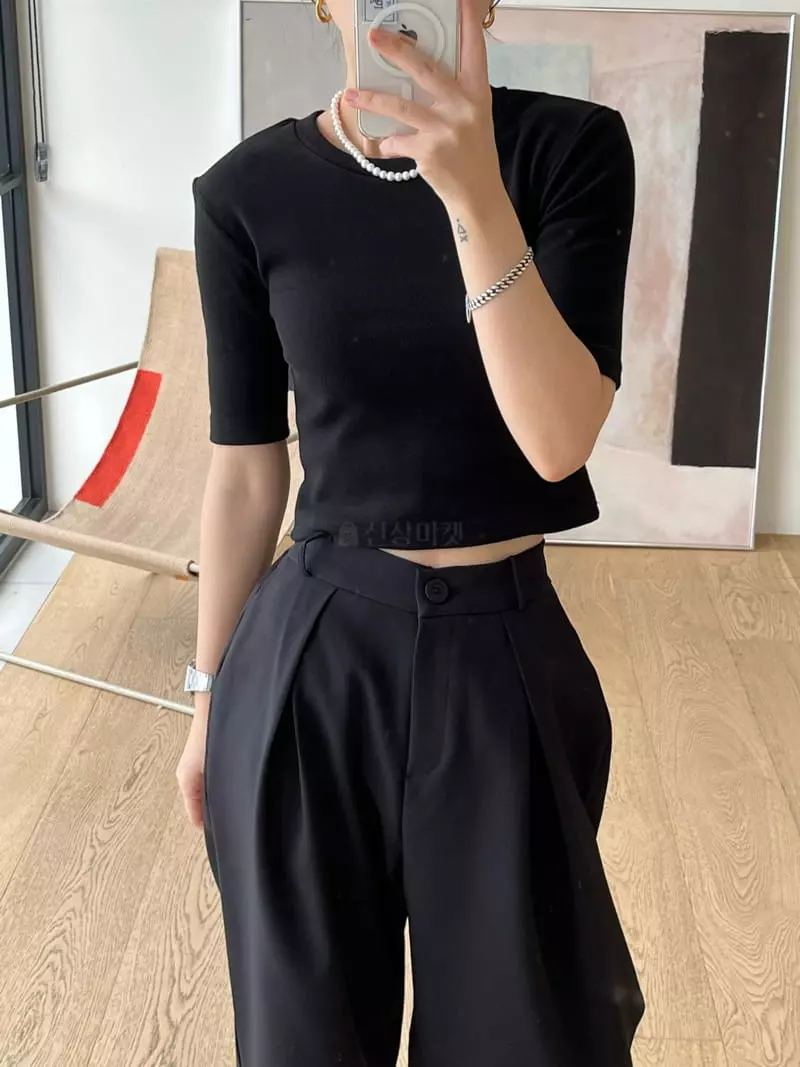 Beaming Seoul - Korean Women Fashion - #womensfashion - Fleece Crop Tee - 6