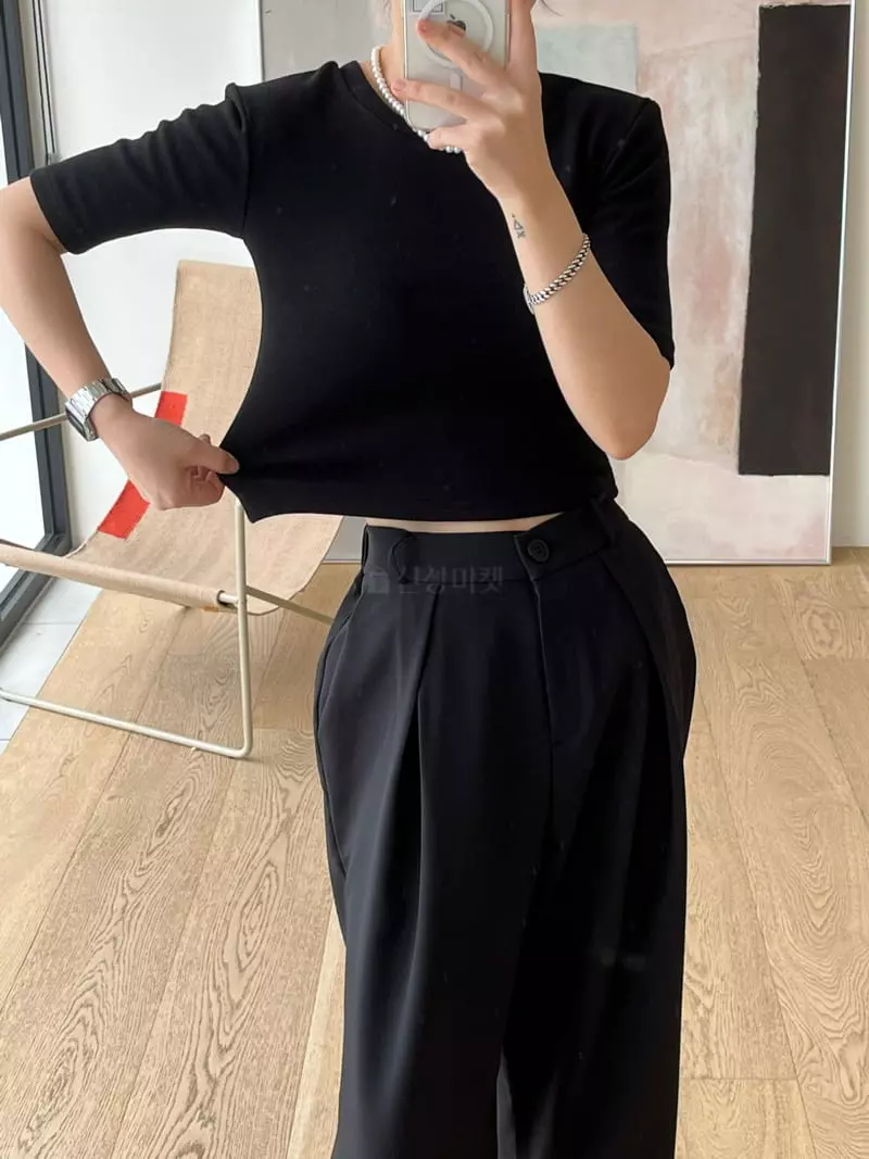 Beaming Seoul - Korean Women Fashion - #womensfashion - Fleece Crop Tee - 8