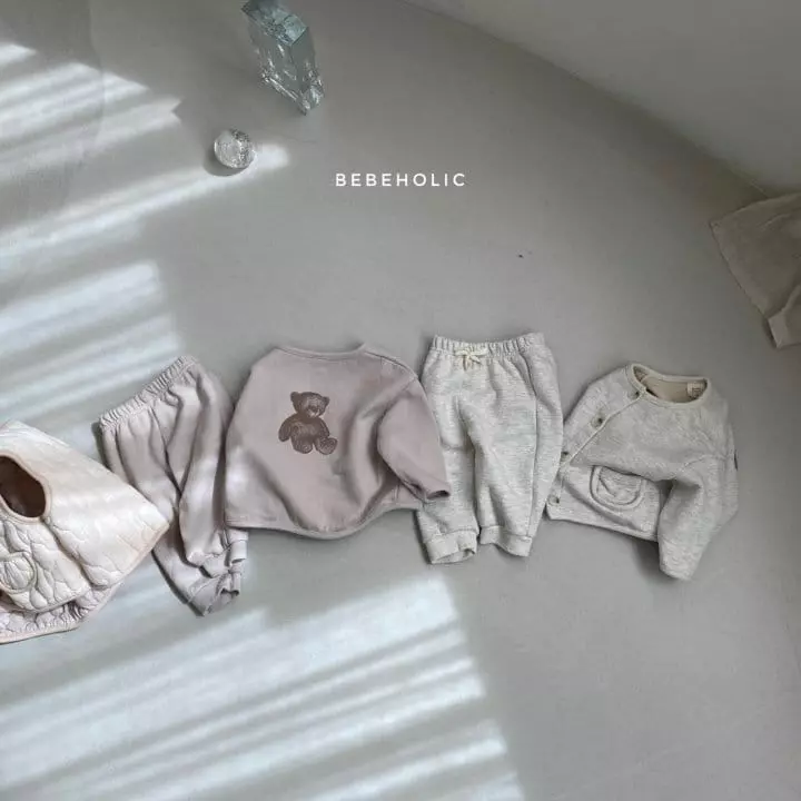 Bebe Holic - Korean Baby Fashion - #babyboutiqueclothing - Bear Cardigan Set - 2